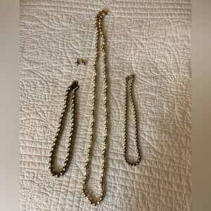 Three White/Gray Pearl Necklaces
